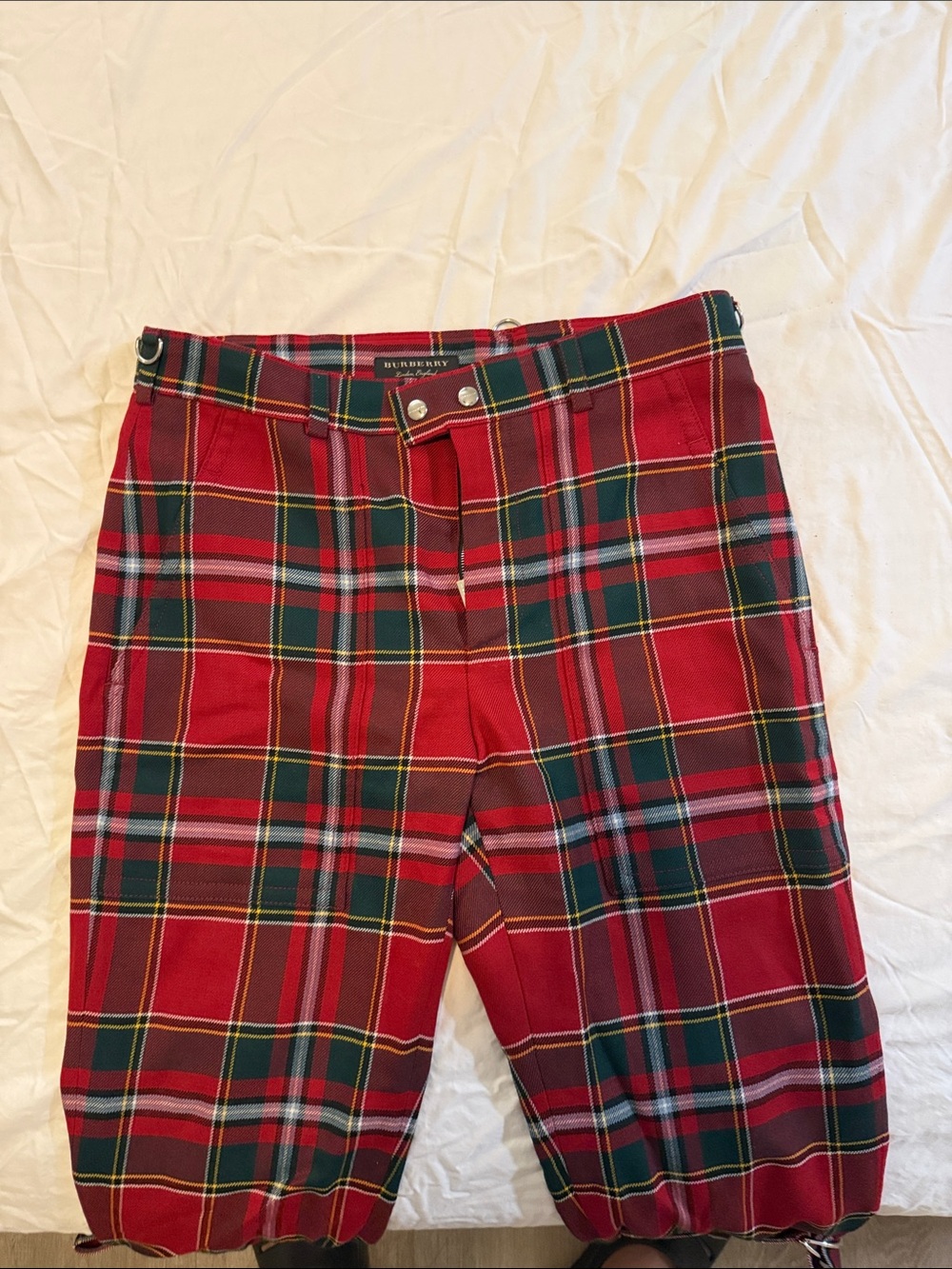 Burberry Red Green Plaid Skort-Legging - Picture 5 of 7